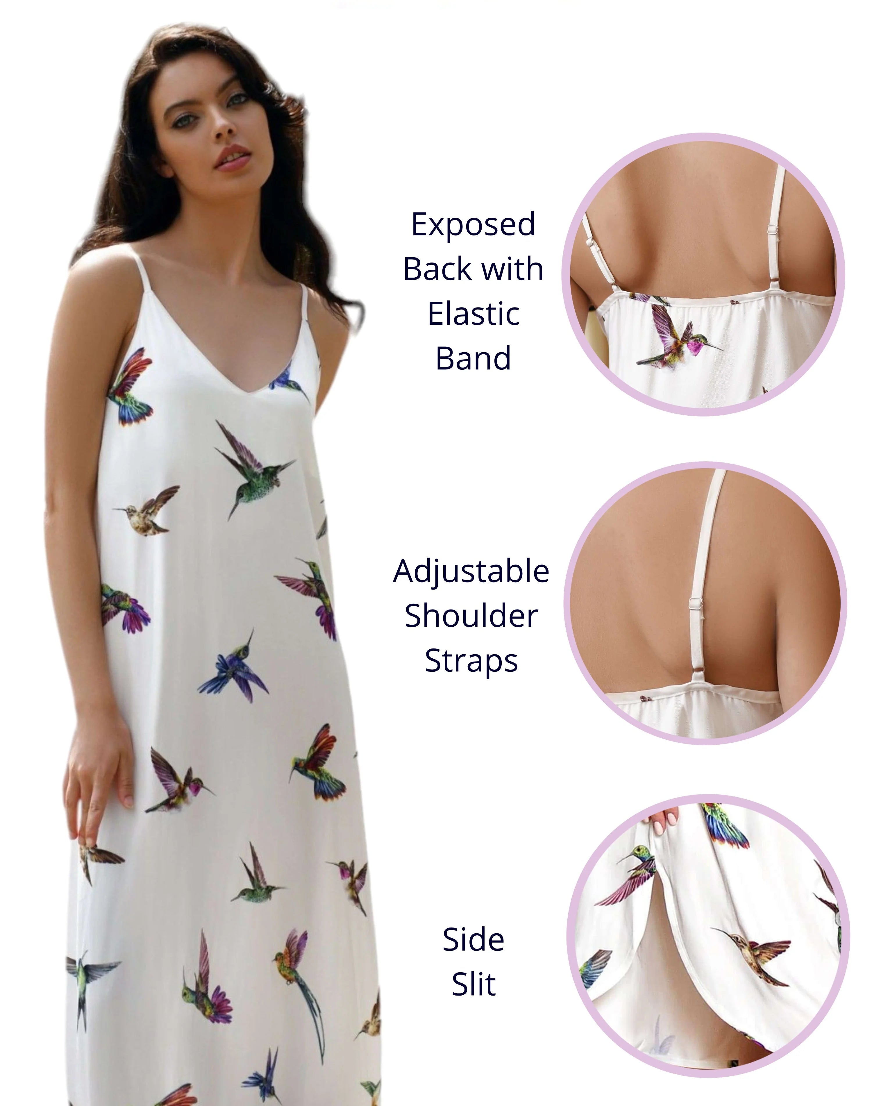 Colibri Divine - Nuisette longue Colibri - Délicatement structuré et confortablement sophistiqué
