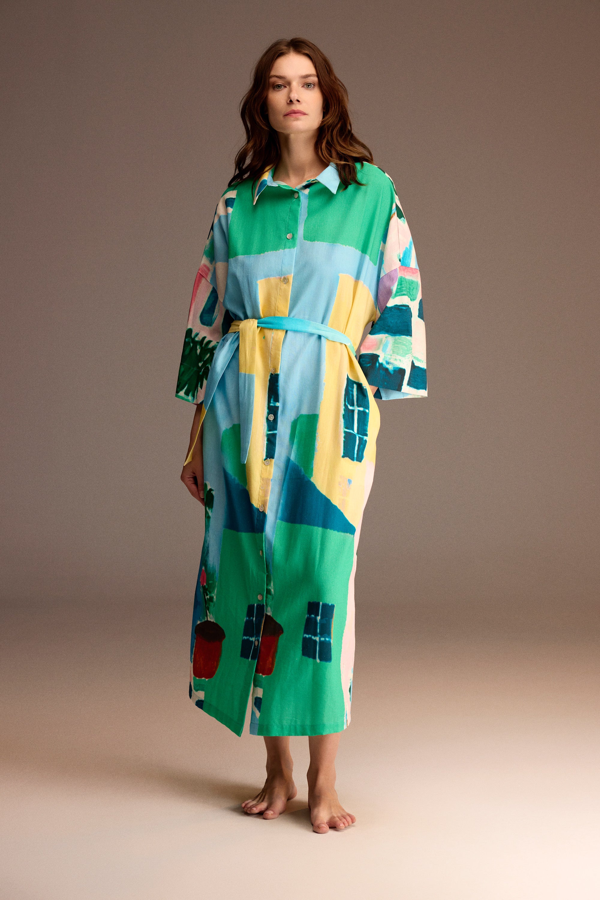 Gardenia Suprême - Robe longue - Raffinement artistique et charme contemporain