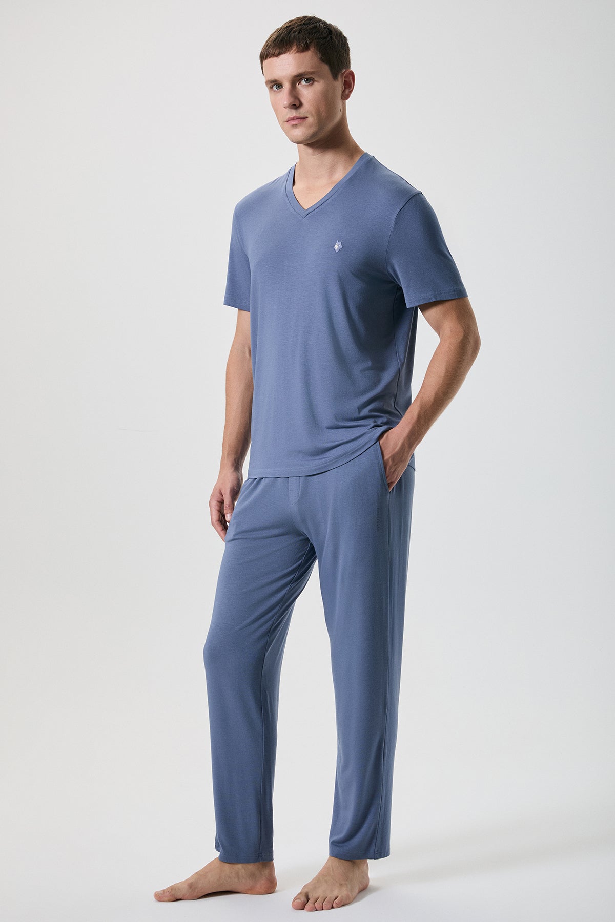 Azur Intemporel - Pyjama 2Pcs - Pureté bleutée et confort distingué