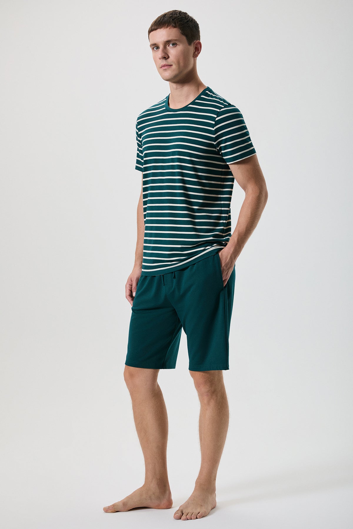 Éveil Vert Coton - Ensemble 2 Pcs - Fraîcheur apaisante et confort naturel