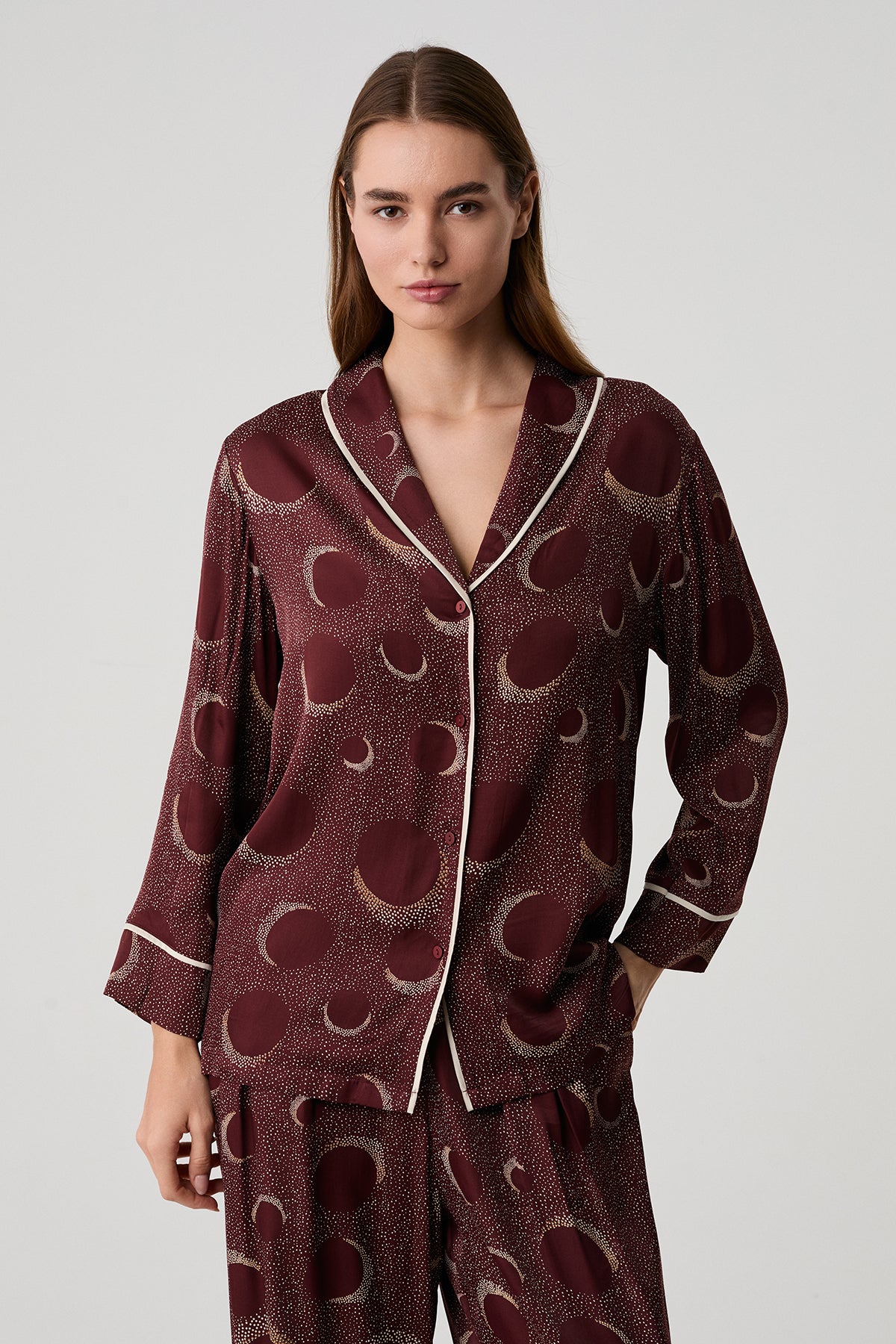 Le Boudoir Bordeaux - Pyjama 2 Pcs - Sensualité feutrée et richesse bordeaux