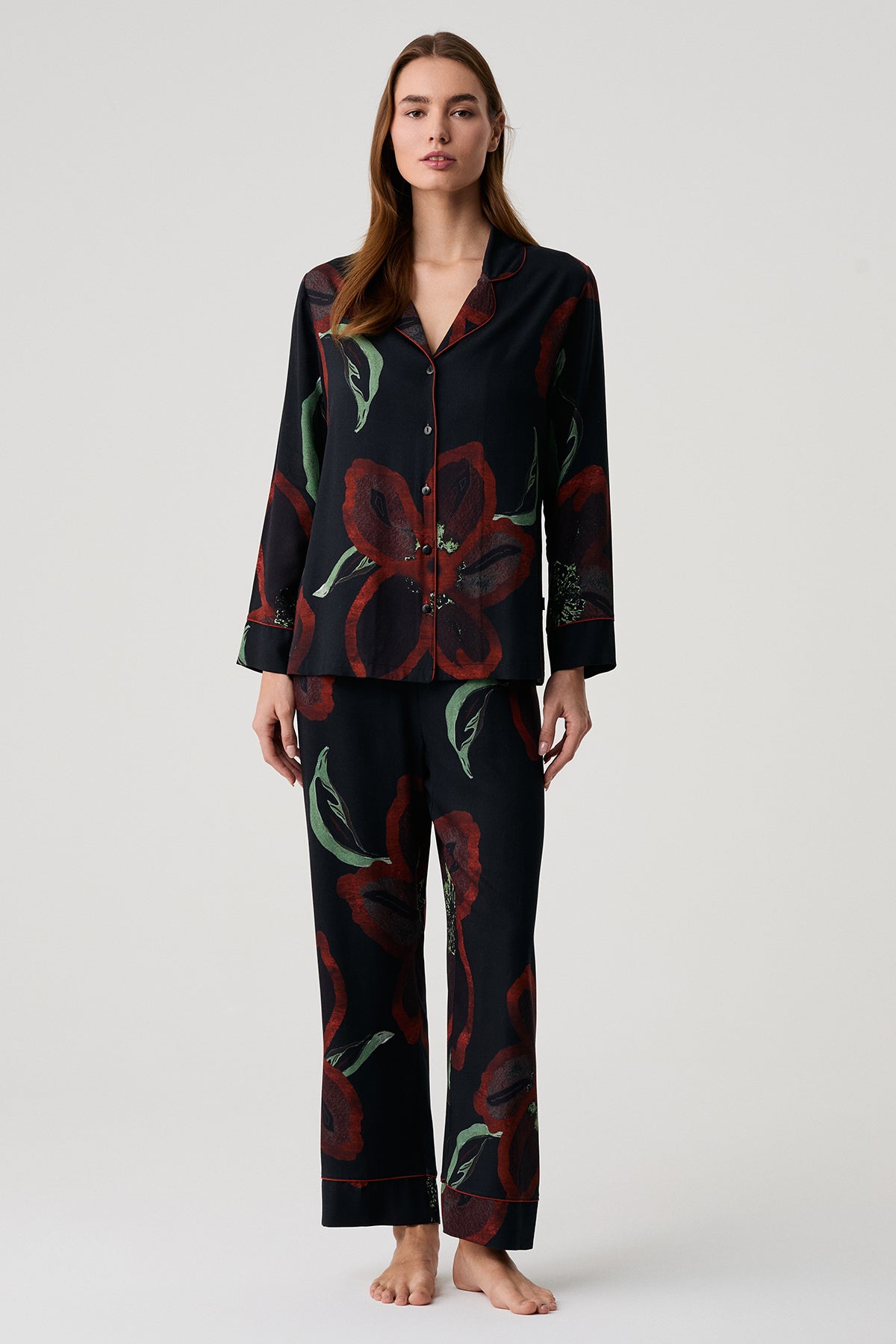 Le Jardin de Minuit - Pyjama 2 Pcs - Romantisme nocturne et féminité sophistiquée