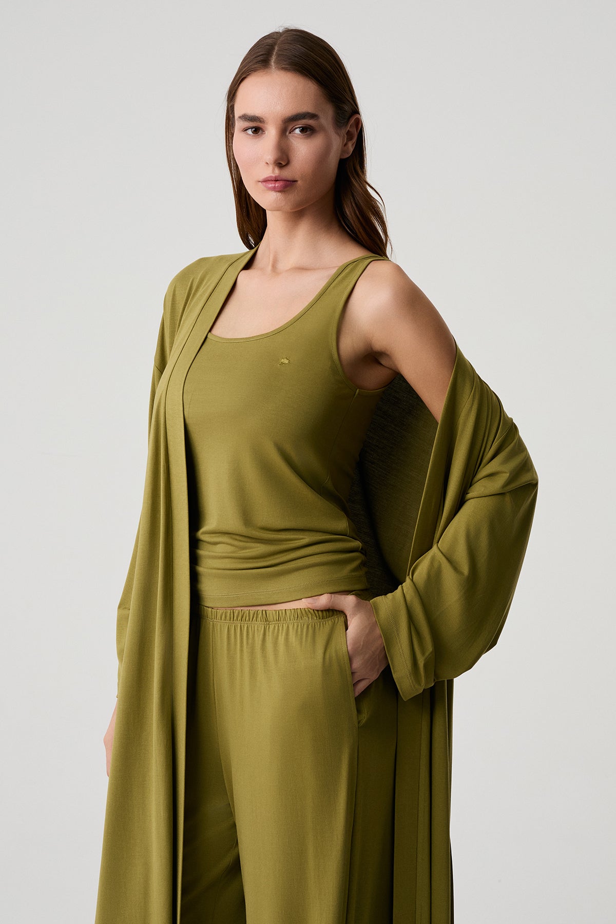 La Véranda d’Olive – Ensemble 3 Pcs – Élégance végétale et fluidité naturelle