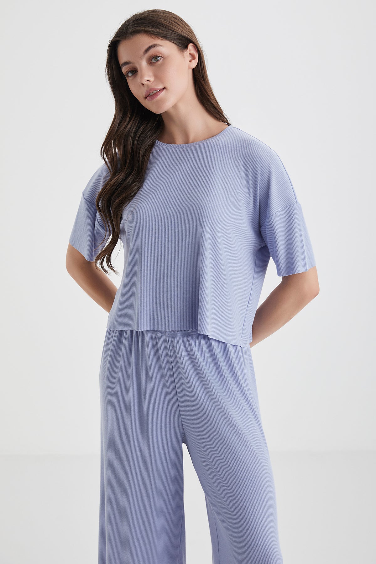 Étreinte de Lavande - Ensemble 2 Pcs - Douceur veloutée et féminité subtile