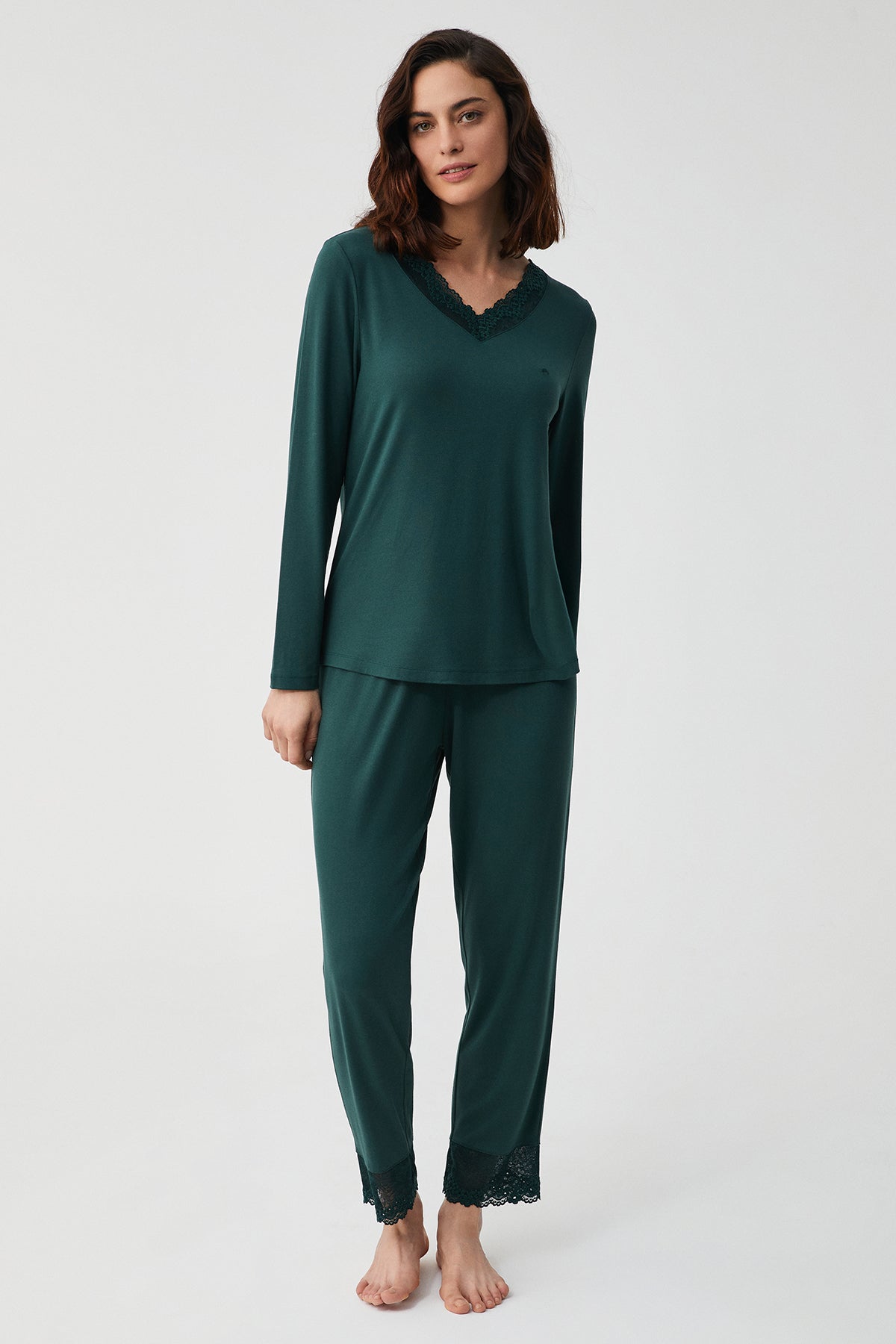 Jade de Magnolia - Pyjama 2 Pcs - Raffinement nocturne et confort ajusté