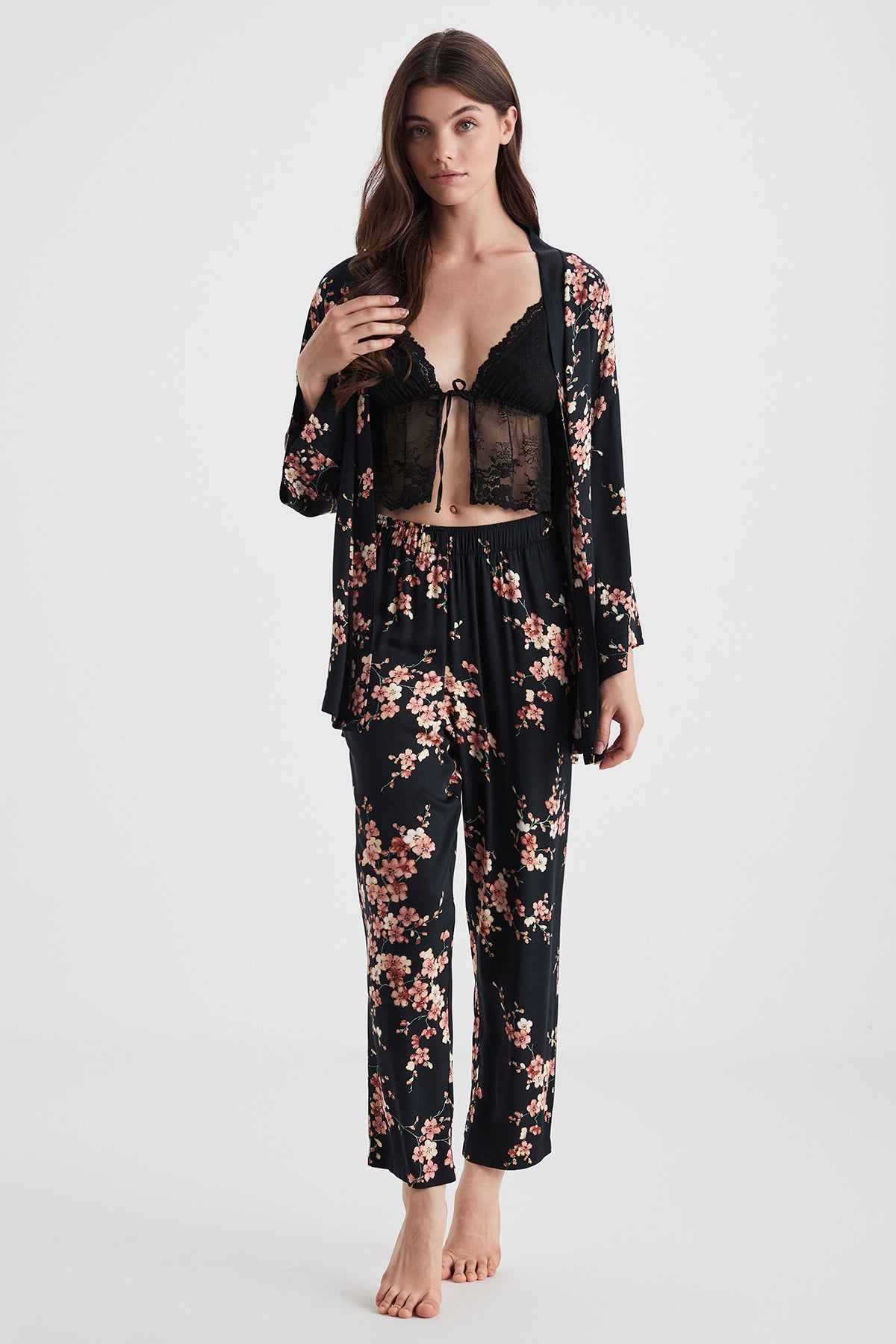 Fleur de Minuit – Ensemble 3 Pcs - Élégance sensuelle et poésie d'un soir