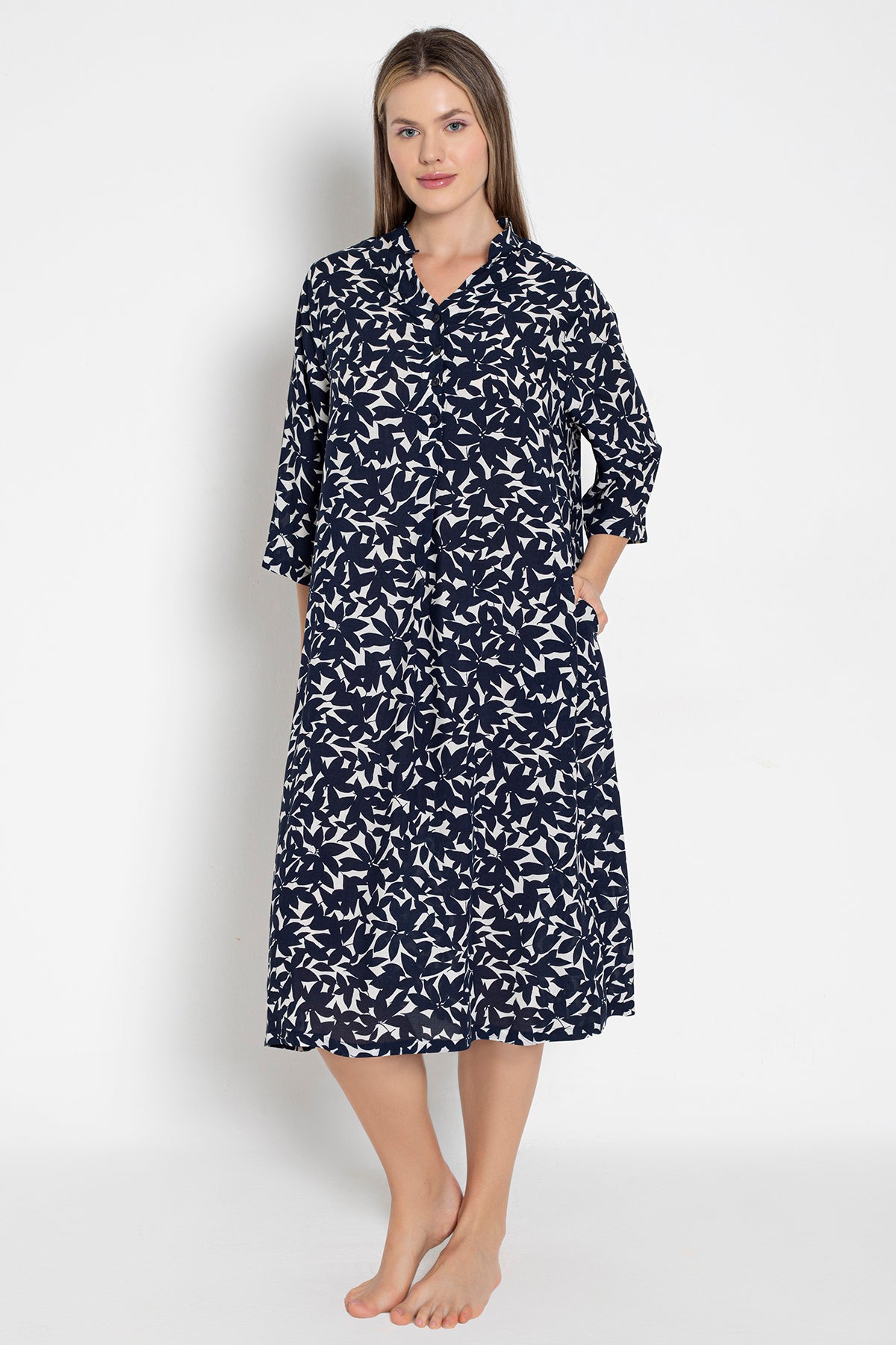 Ombres d’Hirondelles - Robe imprimée - Confort respirant et féminité paisible