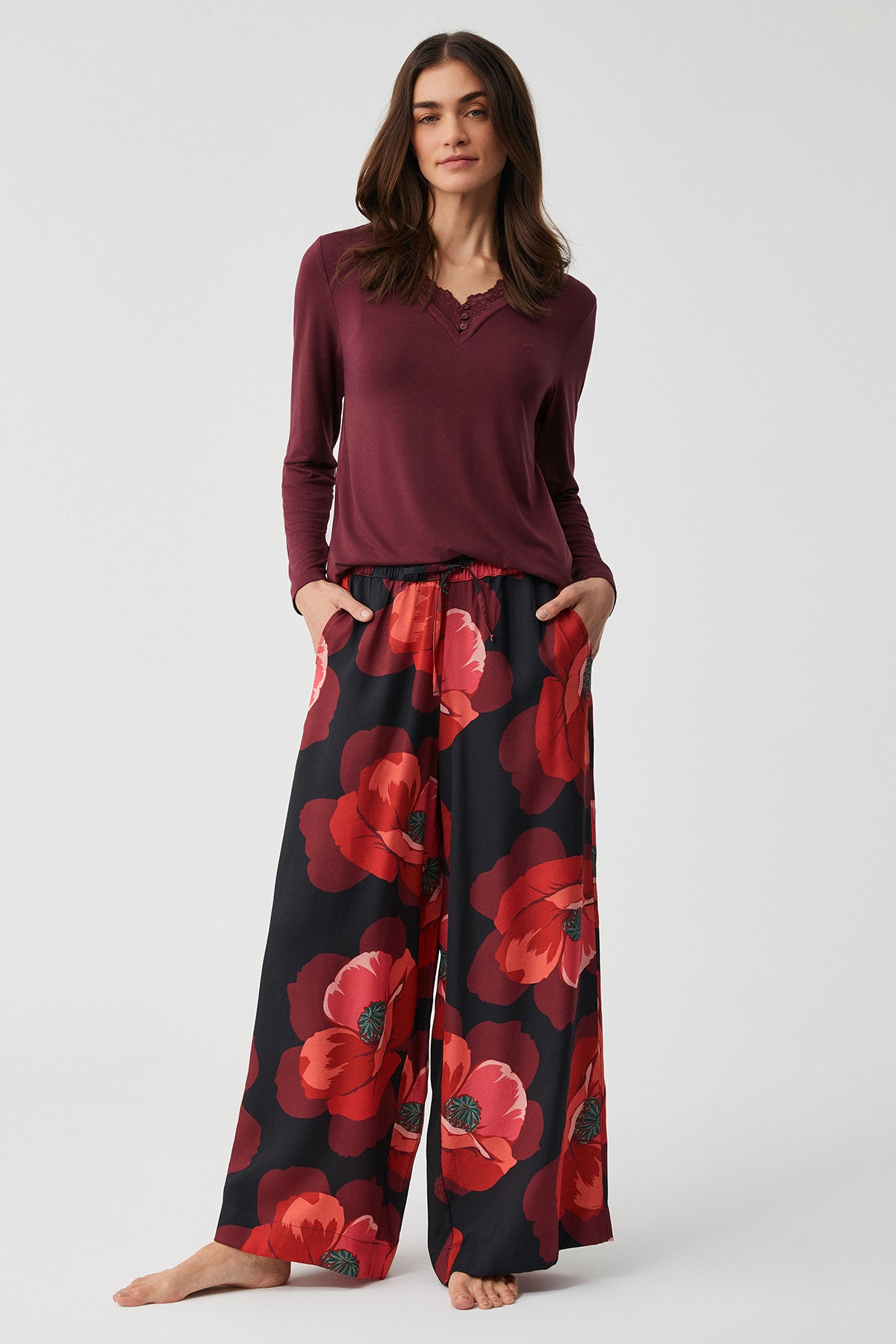 Coquelicot Écarlate – Ensemble 2 Pcs - Liberté Florale et raffinement subtil