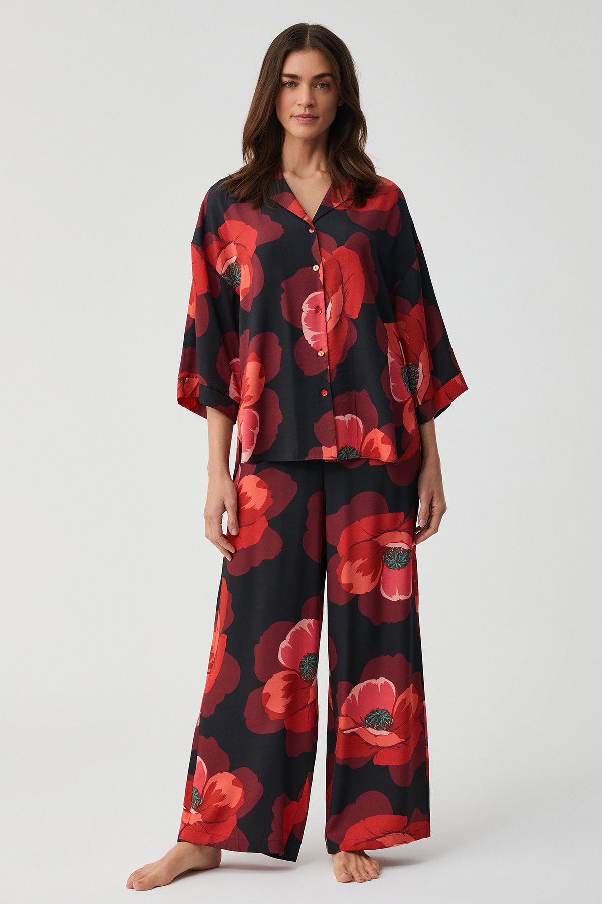 Éclat de Coquelicot – Ensemble 2 Pcs - Harmonie Florale et élégance lumineuse