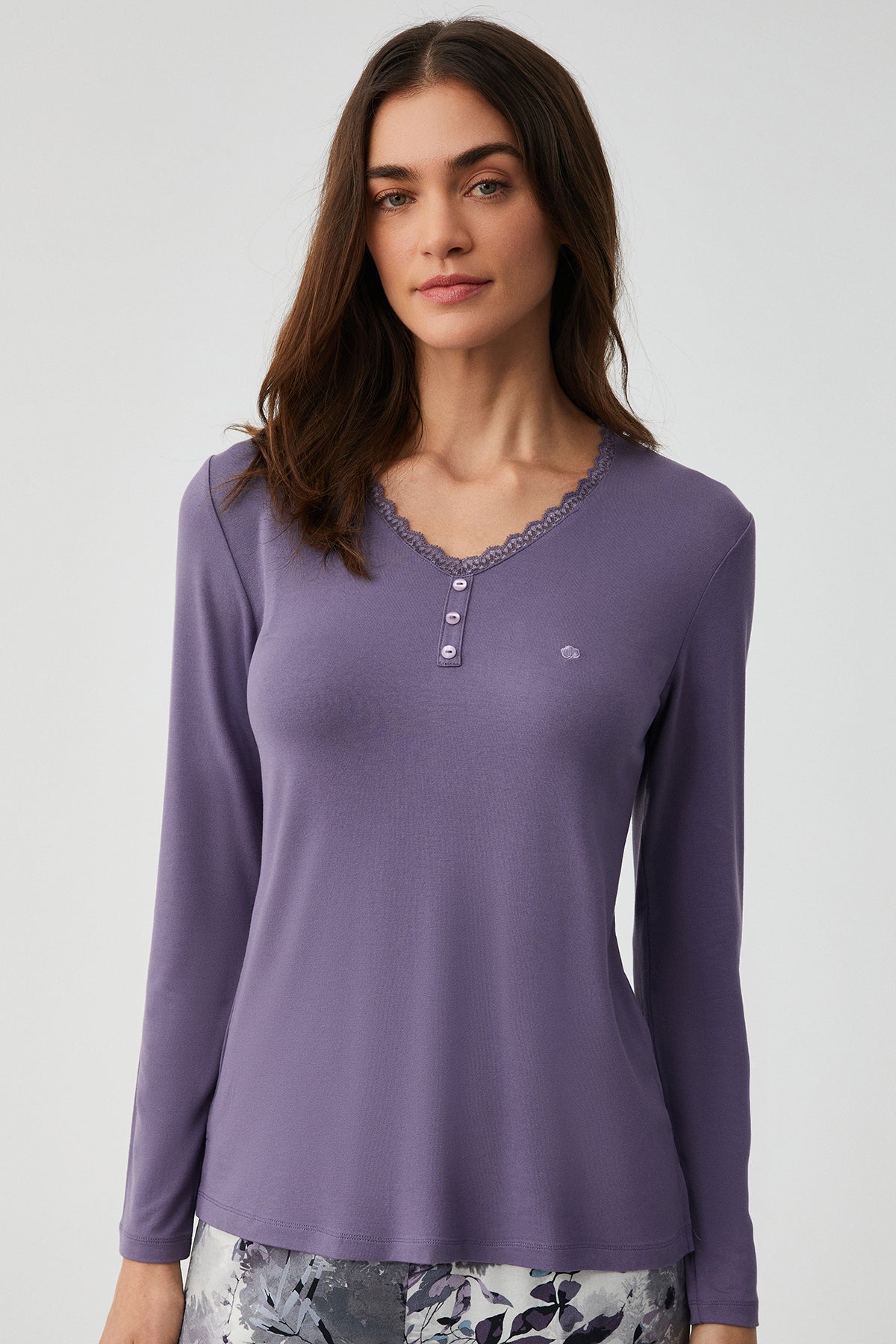 Violette Étoilée - Ensemble 2 Pcs - Douceur florale et charme mystérieux