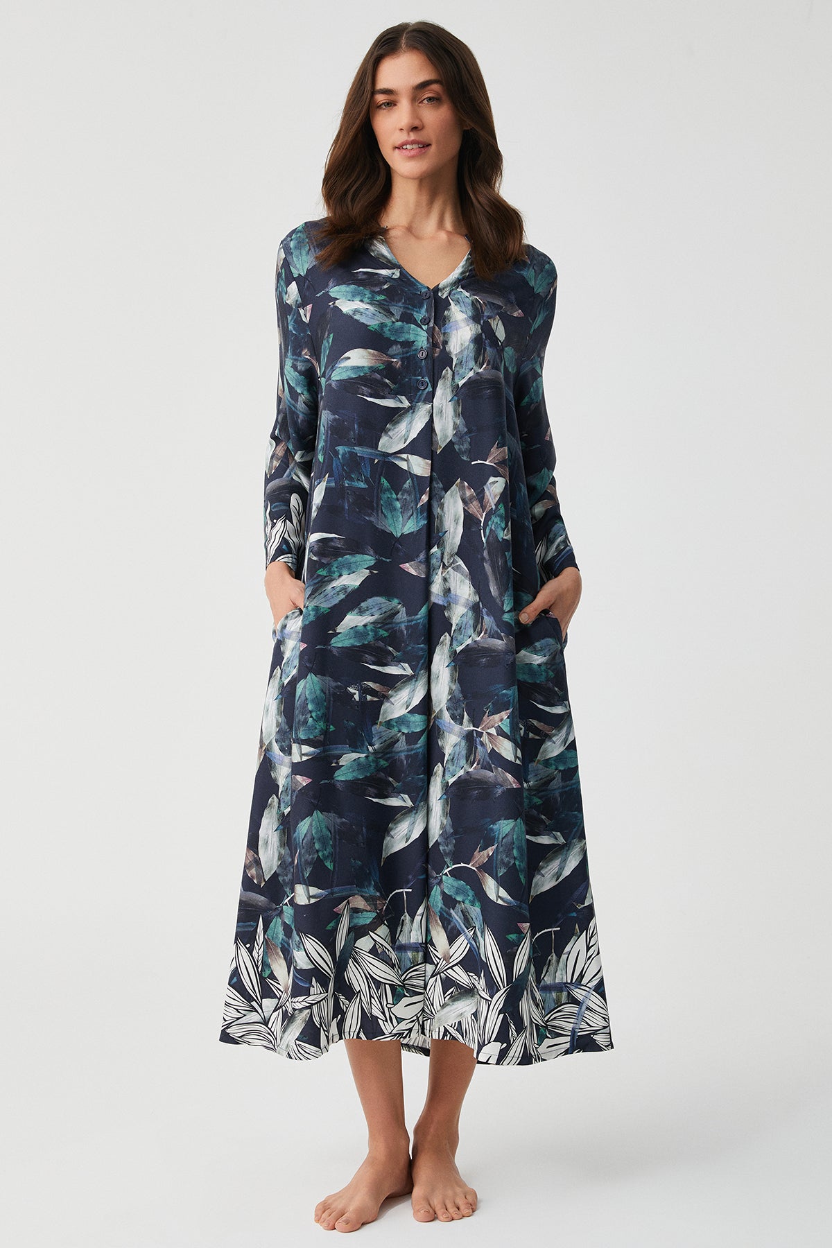 Éclat de Lierre - Robe longue - Élégance-fluide et féminité intemporelle