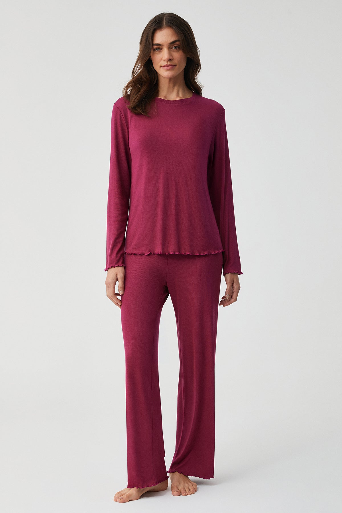 Œillet Pourpre - Pyjama 2 Pcs- Sobriété sophistiquée et féminité intemporelle