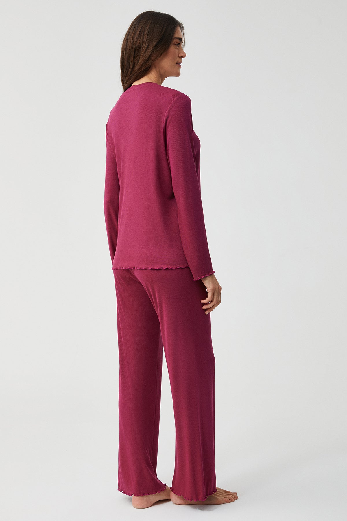 Œillet Pourpre - Pyjama 2 Pcs- Sobriété sophistiquée et féminité intemporelle