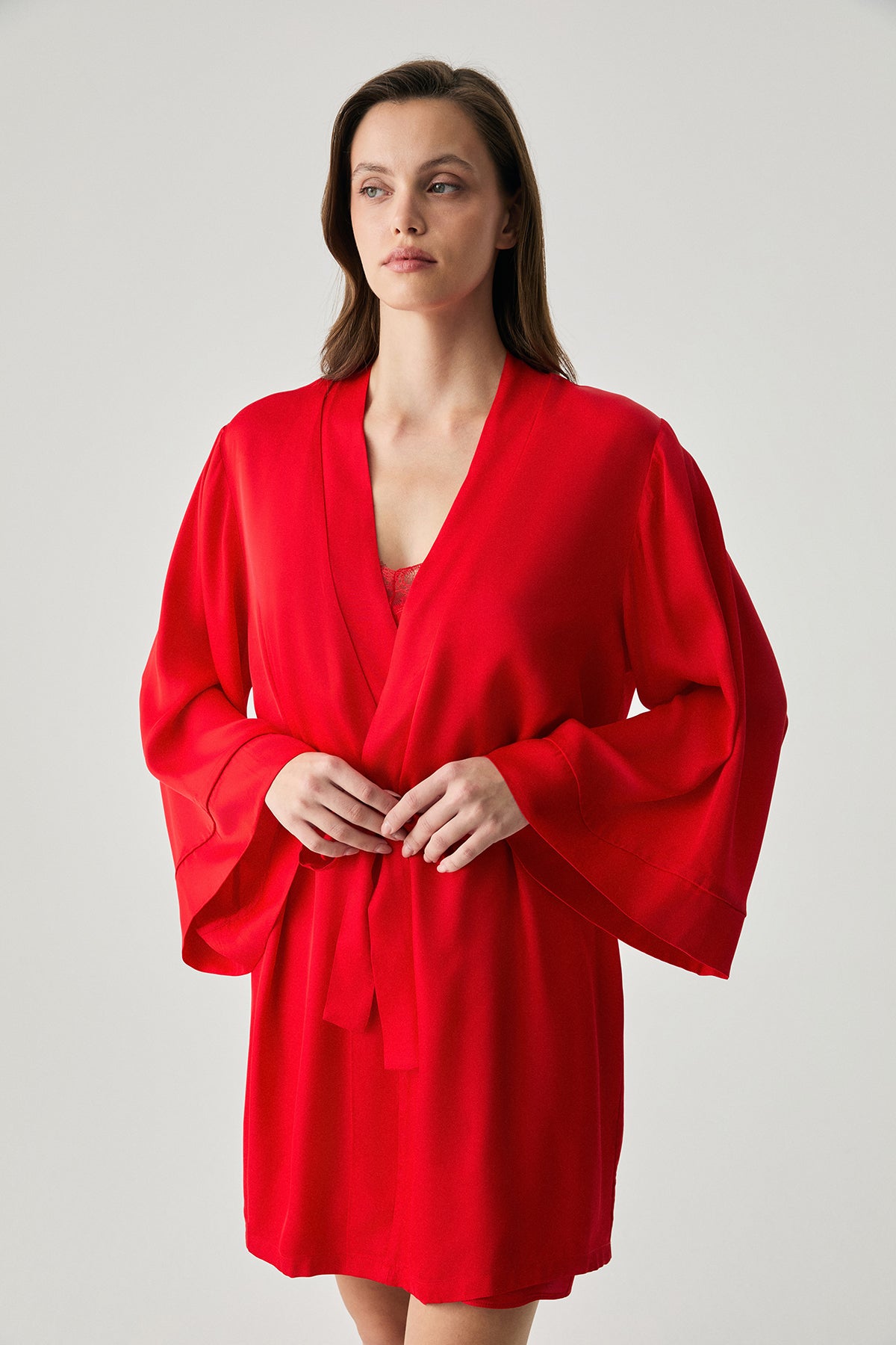 Flamme Élégante - Robe de chambre femme - Allure enveloppante et charme subtil