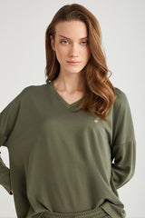 Ensemble femme vert bouteille uni