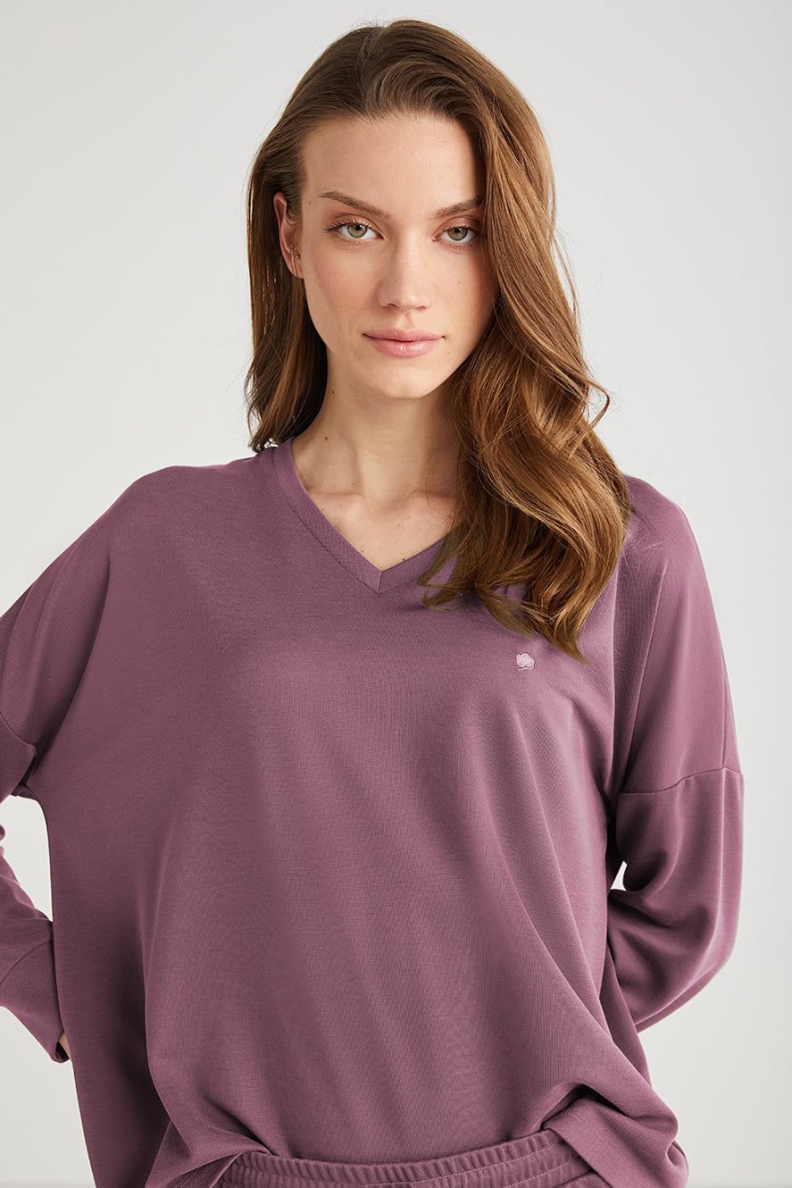 Ensemble femme mauve uni