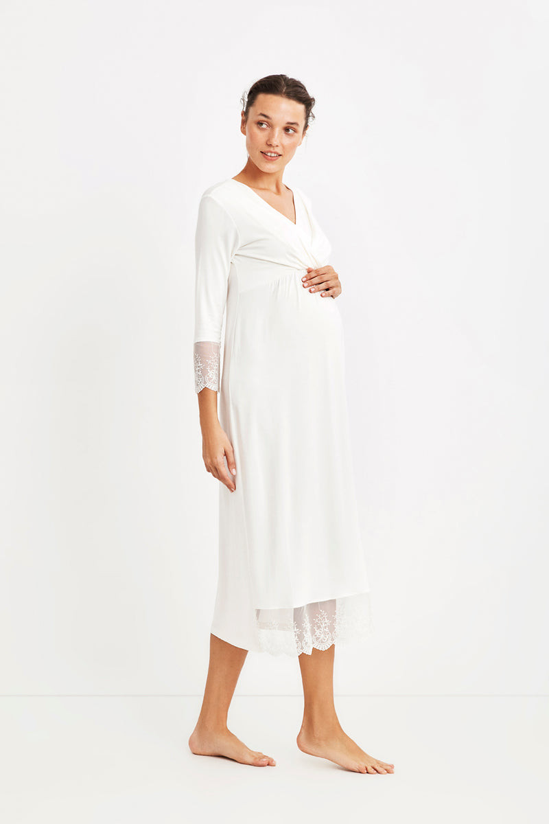 Robe longue maternité blanche NC