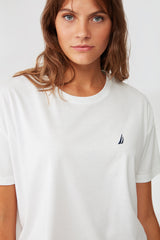 T-shirt blanc col rond