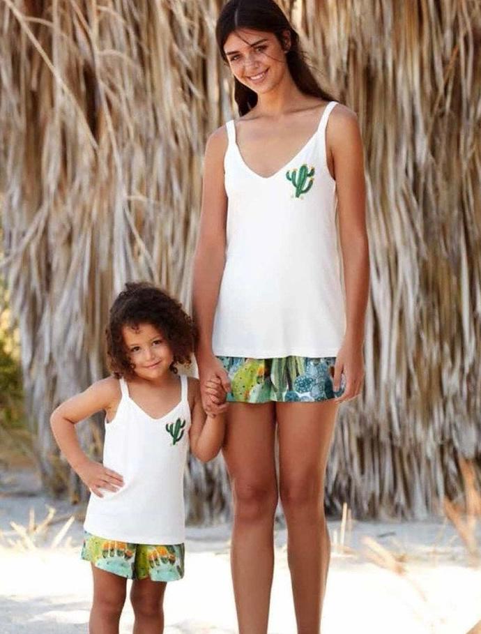 Ensemble short cactus pour fille